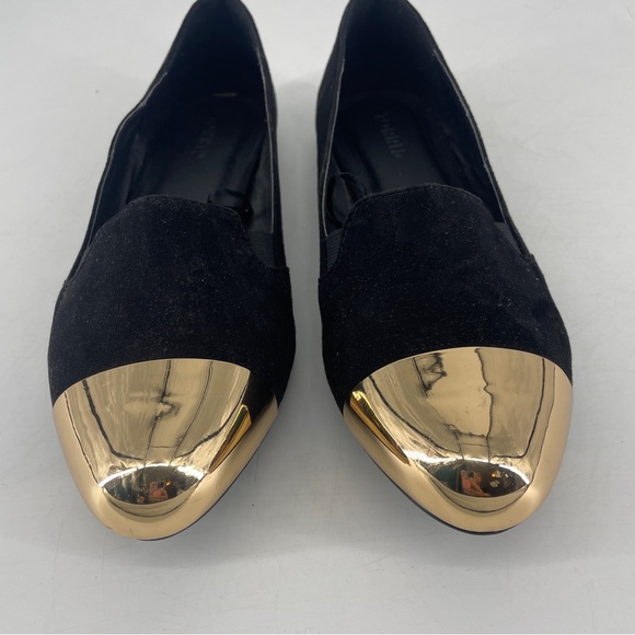 TORRID Black/Gold Pointed Toe Flats sz 8.5 Wide - Picture 2 of 4